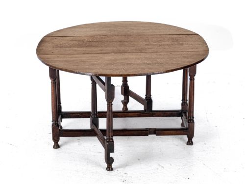 EARLY C18TH OVAL OAK GATELEG DROP LEAF COUNTRY DINING TABLE GEORGIAN QUEEN ANNE GEORGE I - ADDITIONAL PHOTO 4