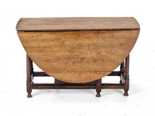 EARLY C18TH OVAL OAK GATELEG DROP LEAF COUNTRY DINING TABLE GEORGIAN QUEEN ANNE GEORGE I - ADDITIONAL PHOTO 12