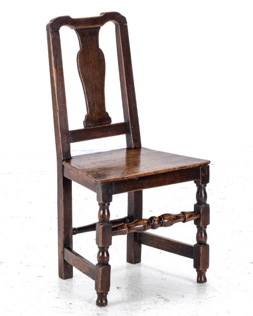 late c17th queen anne oak side chairback stool country hall dining - CATEGORY: ANTIQUE CHAIRS - DATED 17TH CENTURY