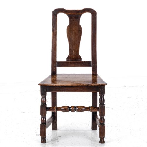 LATE C17TH QUEEN ANNE OAK SIDE CHAIRBACK STOOL COUNTRY HALL DINING - ADDITIONAL PHOTO 1
