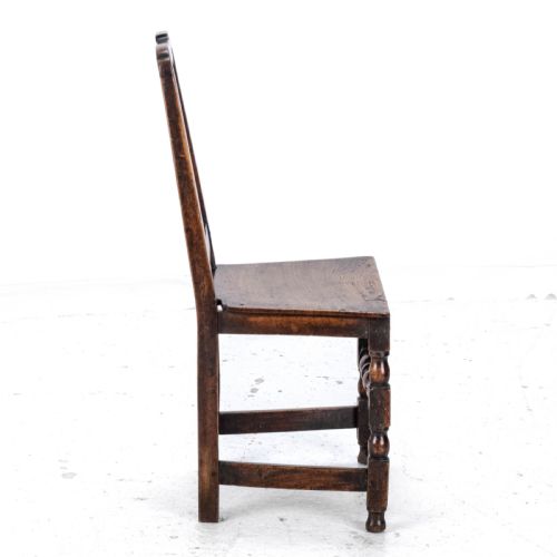 LATE C17TH QUEEN ANNE OAK SIDE CHAIRBACK STOOL COUNTRY HALL DINING - ADDITIONAL PHOTO 3