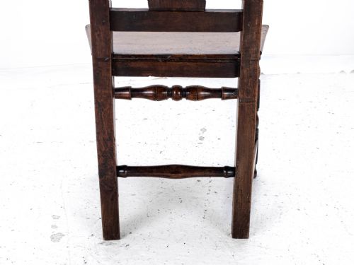LATE C17TH QUEEN ANNE OAK SIDE CHAIRBACK STOOL COUNTRY HALL DINING - ADDITIONAL PHOTO 9