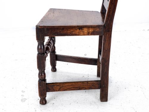 LATE C17TH QUEEN ANNE OAK SIDE CHAIRBACK STOOL COUNTRY HALL DINING - ADDITIONAL PHOTO 10