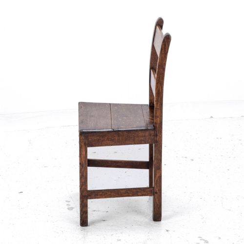 LATE C18TH GEORGIAN OAK INLAID SMALL COUNTRY SIDE CHAIR GEORGE III - ADDITIONAL PHOTO 5