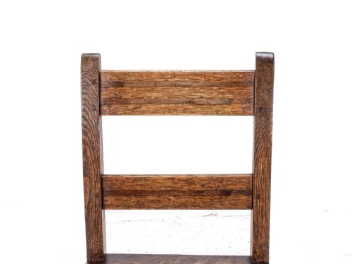LATE C18TH GEORGIAN OAK INLAID SMALL COUNTRY SIDE CHAIR GEORGE III - ADDITIONAL PHOTO 7