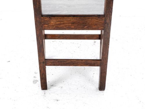 LATE C18TH GEORGIAN OAK INLAID SMALL COUNTRY SIDE CHAIR GEORGE III - ADDITIONAL PHOTO 9