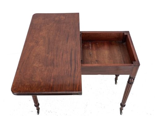 GEORGIAN REGENCY GILLOWSESQUE MAHOGANY CONSOLE TEA TABLE C1800 GEORGE III - ADDITIONAL PHOTO 6
