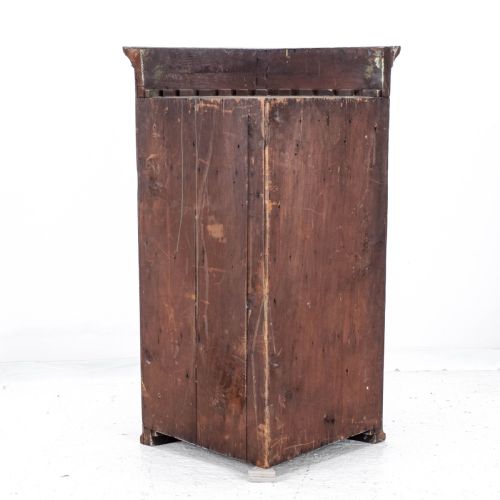 C18TH GEORGIAN MAHOGANY INLAID BOW FRONT CORNER CABINET WALL MOUNTED GEORGE III - ADDITIONAL PHOTO 16
