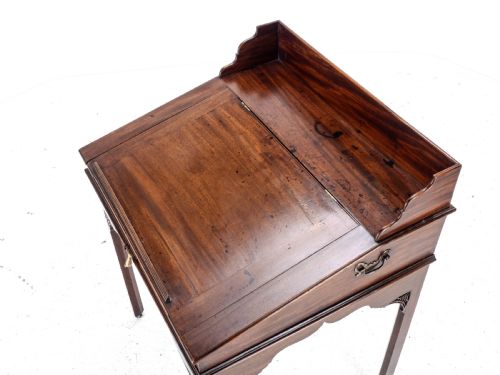 CHIPPENDALE STYLE C19TH MAHOGANY CLERKS DESK VICTORIAN - ADDITIONAL PHOTO 8