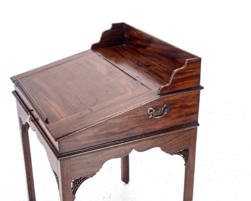 CHIPPENDALE STYLE C19TH MAHOGANY CLERKS DESK VICTORIAN - ADDITIONAL PHOTO 10