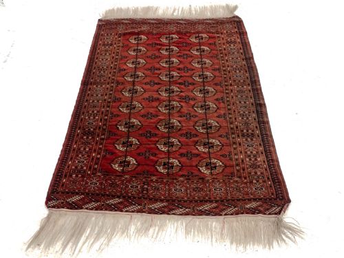 ANTIQUE TEKKE TURKMEN RUG 8'7X4'4 C1900 232X132CM ORIENTAL TURKOMEN - ADDITIONAL PHOTO 1
