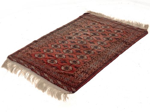 ANTIQUE TEKKE TURKMEN RUG 8'7X4'4 C1900 232X132CM ORIENTAL TURKOMEN - ADDITIONAL PHOTO 5