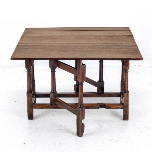 EARLY C18TH OAK DROP LEAF GATELEG SMALL COUNTRY DINING TABLE - ADDITIONAL PHOTO 8