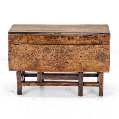EARLY C18TH OAK DROP LEAF GATELEG SMALL COUNTRY DINING TABLE - ADDITIONAL PHOTO 16