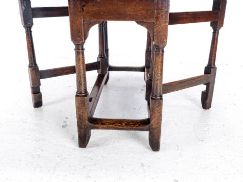 EARLY C18TH OAK DROP LEAF GATELEG SMALL COUNTRY DINING TABLE - ADDITIONAL PHOTO 19