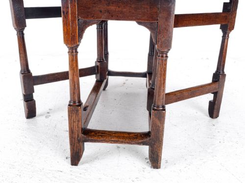 EARLY C18TH OAK DROP LEAF GATELEG SMALL COUNTRY DINING TABLE - ADDITIONAL PHOTO 21