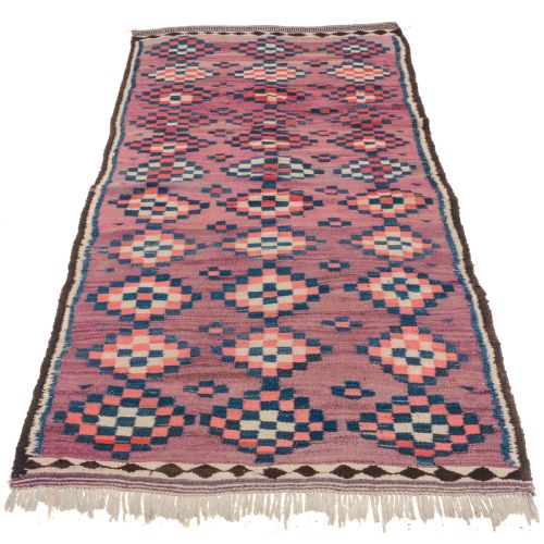 ANTIQUE TURKISH KILIM FLATWEAVE CARPET CIRCA 1920 10' X 4'10 304X147CM RUG - ADDITIONAL PHOTO 1