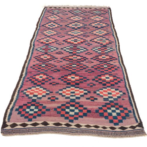 ANTIQUE TURKISH KILIM FLATWEAVE CARPET CIRCA 1920 10' X 4'10 304X147CM RUG - ADDITIONAL PHOTO 2