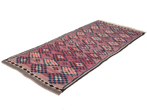 ANTIQUE TURKISH KILIM FLATWEAVE CARPET CIRCA 1920 10' X 4'10 304X147CM RUG - ADDITIONAL PHOTO 3