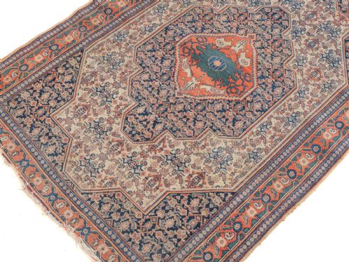 ANTIQUE SENNEH PERSIANN RUG 6'3 X 4'4 EARLY C20TH 190X132CM CARPET SEHNE - ADDITIONAL PHOTO 7