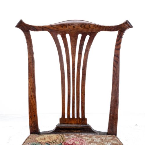 C18TH ELM CHIPPENDALE COUNTRY UPHOLSTERED SIDE DINING CHAIR GEORGIAN GEORGE III - ADDITIONAL PHOTO 9