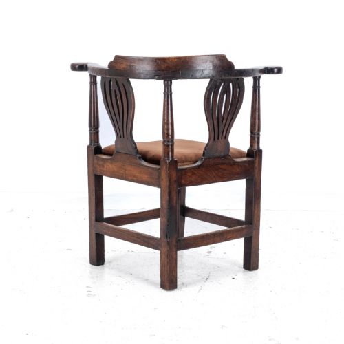 GEORGIAN ELM COUNTRY CORNER ELBOW ARMCHAIR LATE C18TH GEORGE III FARMHOUSE - ADDITIONAL PHOTO 5
