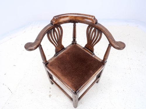 GEORGIAN ELM COUNTRY CORNER ELBOW ARMCHAIR LATE C18TH GEORGE III FARMHOUSE - ADDITIONAL PHOTO 15