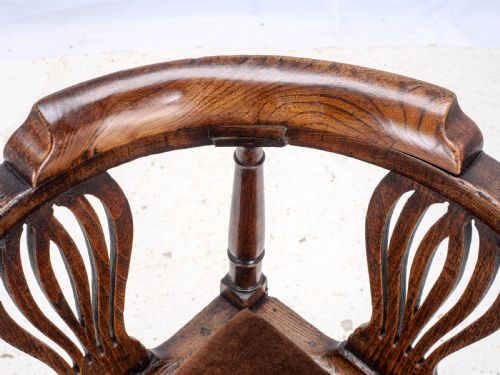GEORGIAN ELM COUNTRY CORNER ELBOW ARMCHAIR LATE C18TH GEORGE III FARMHOUSE - ADDITIONAL PHOTO 16