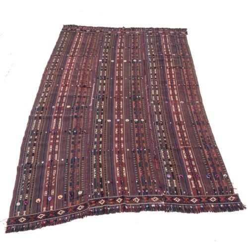 KORDI JAJIM PERSIAN TRIBAL KILIM FLAT WEAVE RUG 9'9X5'10 265X177CM JIJIM CICIM - ADDITIONAL PHOTO 3