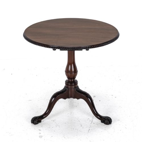 CHIPPENDALE GEORGIAN STYLE MAHOGANY BIRDCAGE TRIPOD TABLE CLAW BALL FEET C19TH - ADDITIONAL PHOTO 4
