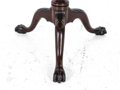CHIPPENDALE GEORGIAN STYLE MAHOGANY BIRDCAGE TRIPOD TABLE CLAW BALL FEET C19TH - ADDITIONAL PHOTO 10