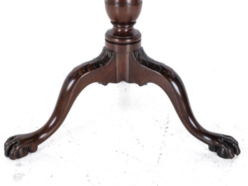 CHIPPENDALE GEORGIAN STYLE MAHOGANY BIRDCAGE TRIPOD TABLE CLAW BALL FEET C19TH - ADDITIONAL PHOTO 11