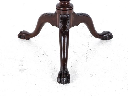CHIPPENDALE GEORGIAN STYLE MAHOGANY BIRDCAGE TRIPOD TABLE CLAW BALL FEET C19TH - ADDITIONAL PHOTO 12