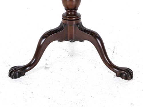 CHIPPENDALE GEORGIAN STYLE MAHOGANY BIRDCAGE TRIPOD TABLE CLAW BALL FEET C19TH - ADDITIONAL PHOTO 15