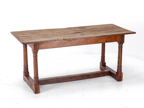 YEW WOOD C17TH STYLE COUNTRY REFECTORY DINING TABLE YEWWOOD - ADDITIONAL PHOTO 6