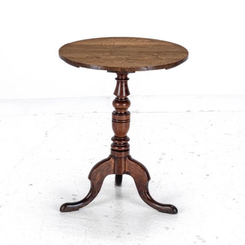 GEORGIAN OAK COUNTRY WINE TRIPOD TABLE C1800 GEORGE III SIDE LAMP - ADDITIONAL PHOTO 3
