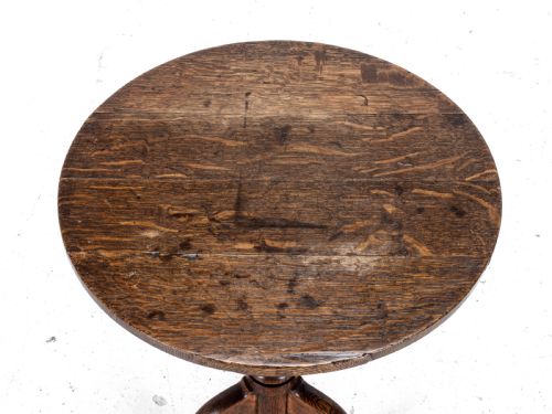 GEORGIAN OAK COUNTRY WINE TRIPOD TABLE C1800 GEORGE III SIDE LAMP - ADDITIONAL PHOTO 4