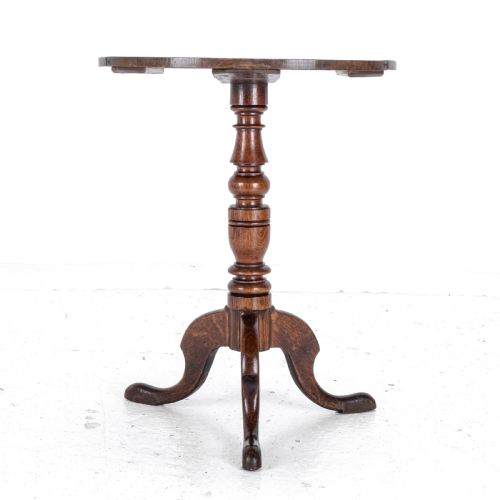 GEORGIAN OAK COUNTRY WINE TRIPOD TABLE C1800 GEORGE III SIDE LAMP - ADDITIONAL PHOTO 6