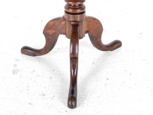 GEORGIAN OAK COUNTRY WINE TRIPOD TABLE C1800 GEORGE III SIDE LAMP - ADDITIONAL PHOTO 10