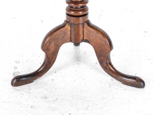 GEORGIAN OAK COUNTRY WINE TRIPOD TABLE C1800 GEORGE III SIDE LAMP - ADDITIONAL PHOTO 11