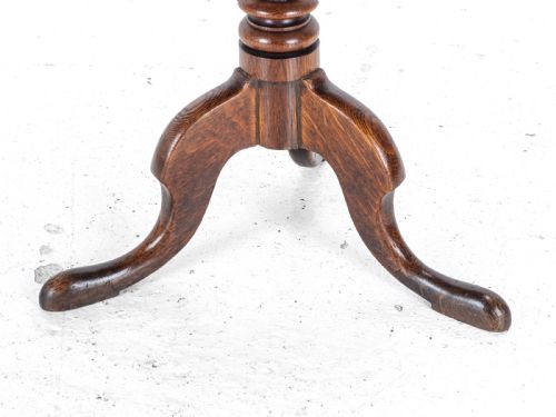 GEORGIAN OAK COUNTRY WINE TRIPOD TABLE C1800 GEORGE III SIDE LAMP - ADDITIONAL PHOTO 13