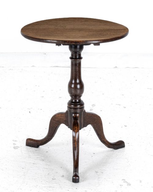 c18th georgian oak country wine tilt top tripod table george iii side lamp - CATEGORY: ANTIQUE TABLES - DATED 18TH CENTURY