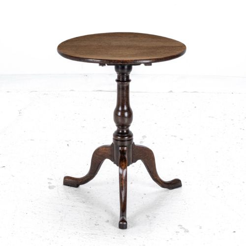 C18TH GEORGIAN OAK COUNTRY WINE TILT TOP TRIPOD TABLE GEORGE III SIDE LAMP - ADDITIONAL PHOTO 3