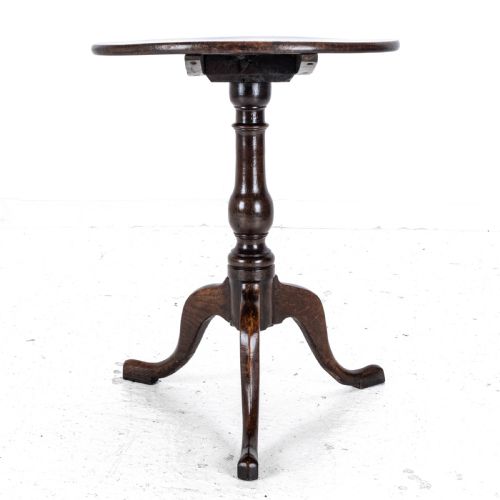 C18TH GEORGIAN OAK COUNTRY WINE TILT TOP TRIPOD TABLE GEORGE III SIDE LAMP - ADDITIONAL PHOTO 5