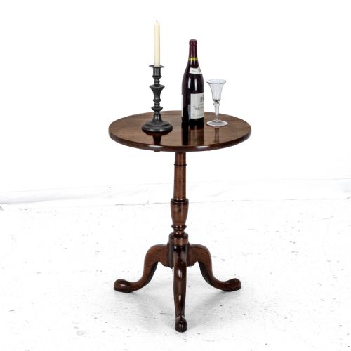 GEORGIAN C18TH MAHOGANY TRIPOD WINE TABLE GEORGE III FLIP TOP SIDE OCCASIONAL - ADDITIONAL PHOTO 1