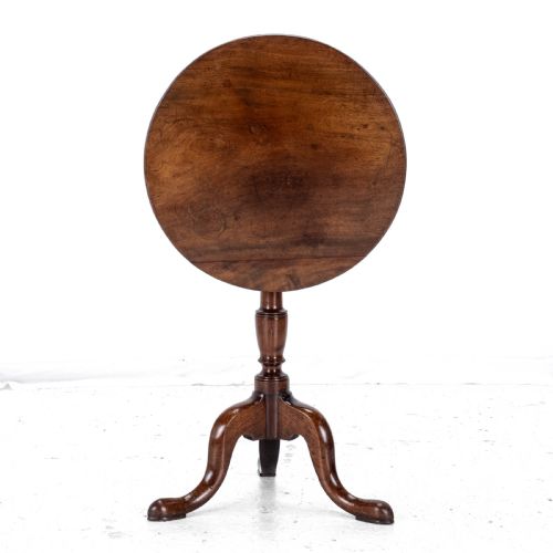 GEORGIAN C18TH MAHOGANY TRIPOD WINE TABLE GEORGE III FLIP TOP SIDE OCCASIONAL - ADDITIONAL PHOTO 2