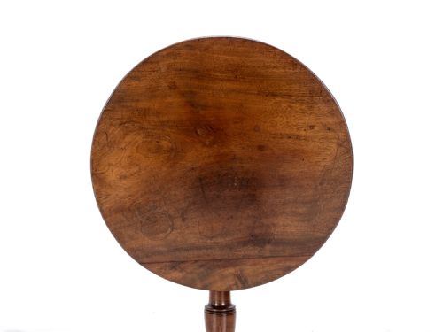 GEORGIAN C18TH MAHOGANY TRIPOD WINE TABLE GEORGE III FLIP TOP SIDE OCCASIONAL - ADDITIONAL PHOTO 5