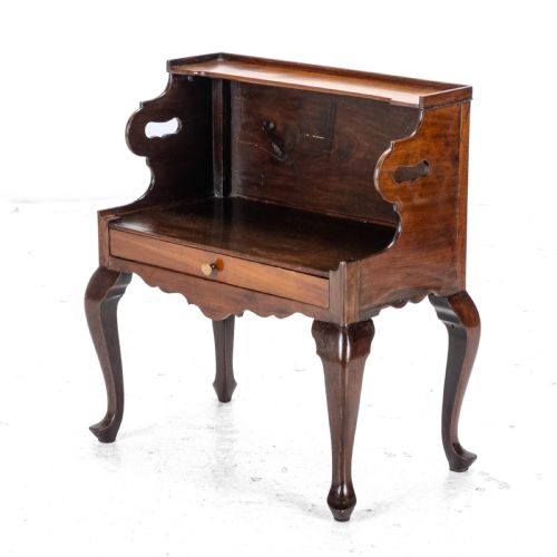 GEORGIAN MAHOGANY BEDSIDE CABINET SIDE TABLE LATE C18TH GEORGE III - ADDITIONAL PHOTO 3