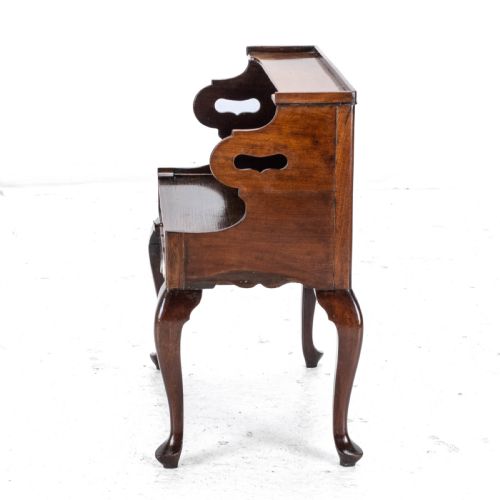 GEORGIAN MAHOGANY BEDSIDE CABINET SIDE TABLE LATE C18TH GEORGE III - ADDITIONAL PHOTO 4