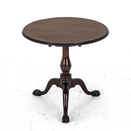 CHIPPENDALE GEORGIAN STYLE MAHOGANY BIRDCAGE TRIPOD TABLE CLAW BALL FEET C19TH - ADDITIONAL PHOTO 2